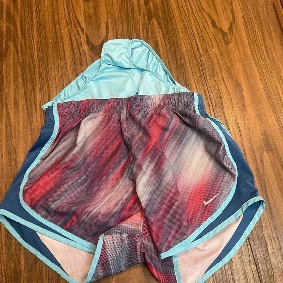 Nike Dri Fit Tempo Athletic Running Shorts Blue Teal Trim Women’s Size Medium - Picture 5 of 12